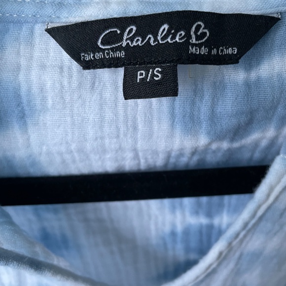 Tie Dye Crinkle Cotton Gauze Shirt - Picture 8 of 8